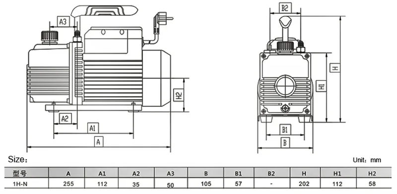 1L/s 2.12CFM R134a роторный лопастной одноступенчатый Мини вакуумный насос для вакуумного холодильного кондиционера холодильника