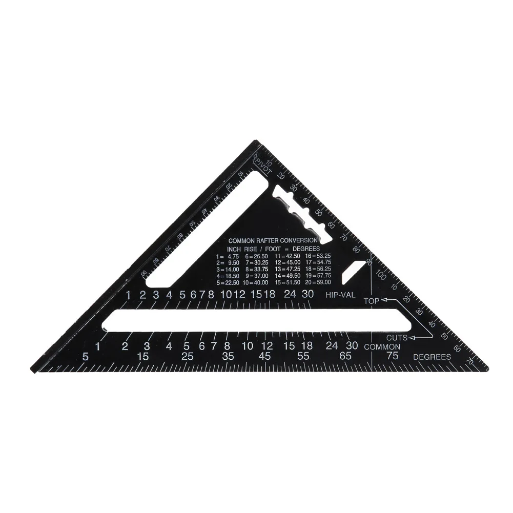 

7 Inch Angle Protractor Aluminum Alloy Miter Gauge Carpenter Speed Square Measuring Ruler HYD88