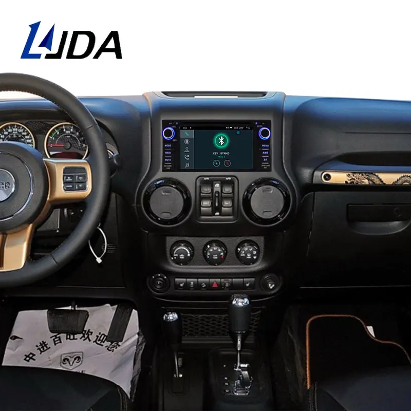 Perfect LJDA Android 9.0 Car Radio Multimedia DVD GPS For Dodge RAM 1500 Chrysler Sebring Jeep Compass Commander Grand Cherokee Wrangler 5