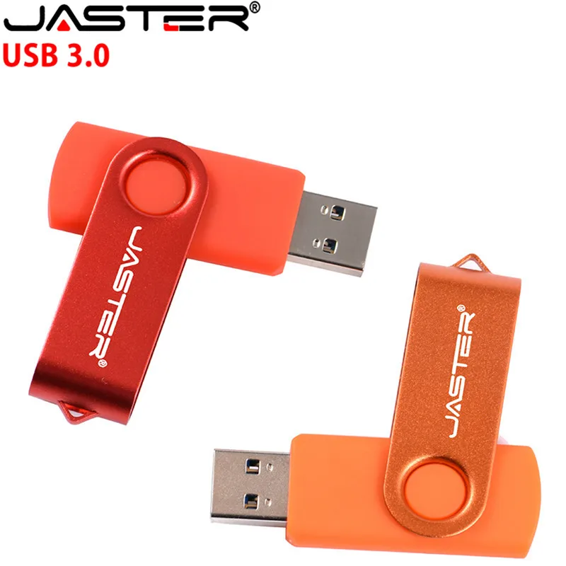 JASTER высокоскоростной флеш-накопитель USB 3,0 128GB 256GB Roation Pendrive USB3.0 флеш-накопитель 64GB 32GB 16GB металлический u-диск