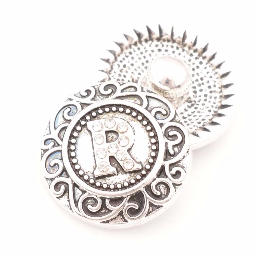 

Wholesale High Quality 18mm Metal Snap Buttons, Alphabet button NC5271-R