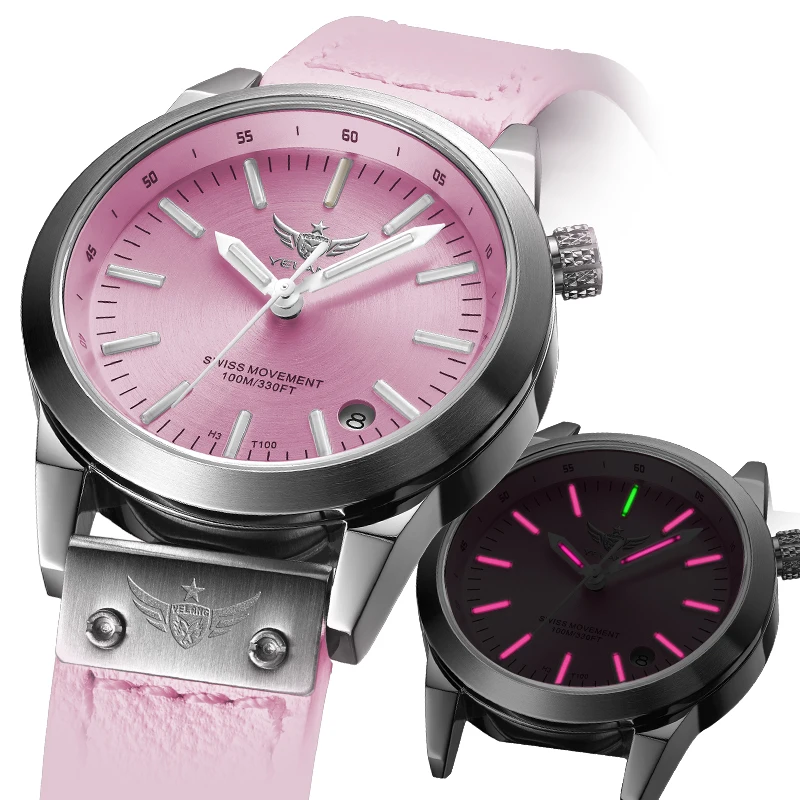 

Yelang Women Tritium Light Watch Super Light T100 Ronda Movement Quartz Luminous Girl Military Watch Outdoor Sports Wristwatch