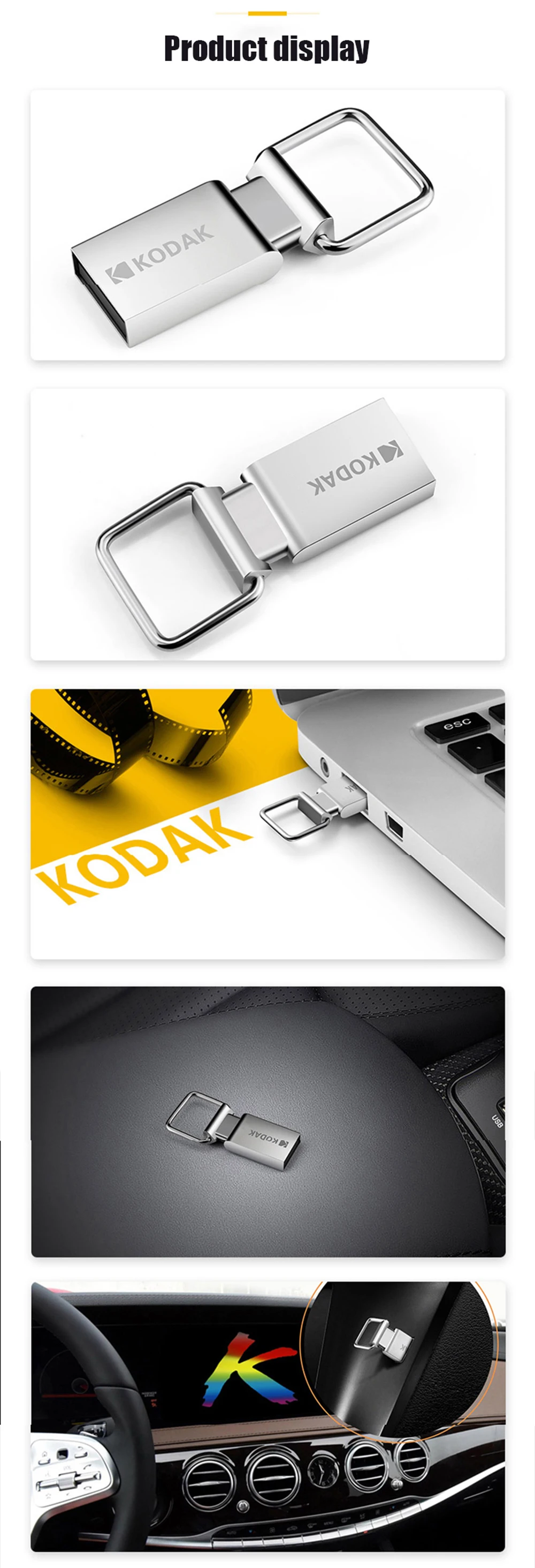 Флеш-накопитель Kodak Mini Metal USB2.0 флеш-накопитель 16 ГБ 32 ГБ флеш-карта памяти 64 ГБ флеш-накопитель U диск USB2.0 флешка