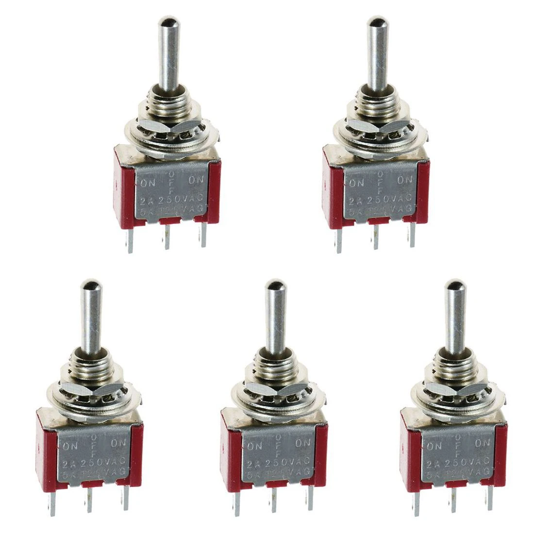 Lighting Switch X 5 OFF ON Miniature Toggle Switch Model railway SPDT ON