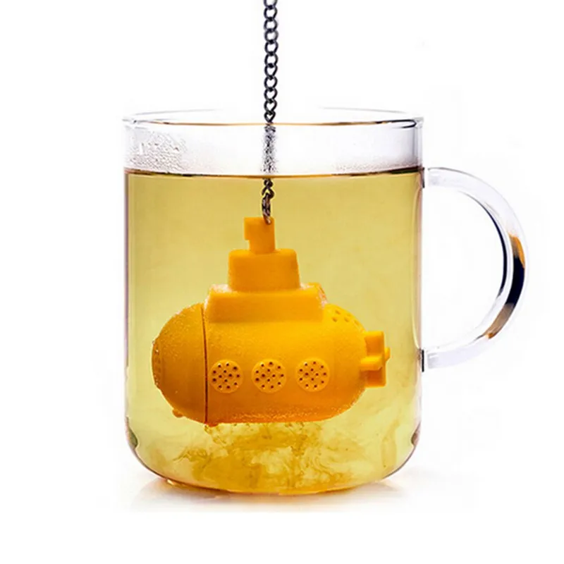 Herbal Submarine Silicone Tea Infuser Loose Leaf Strainer Filter Diffuser Spice Tea Drinking Strainer