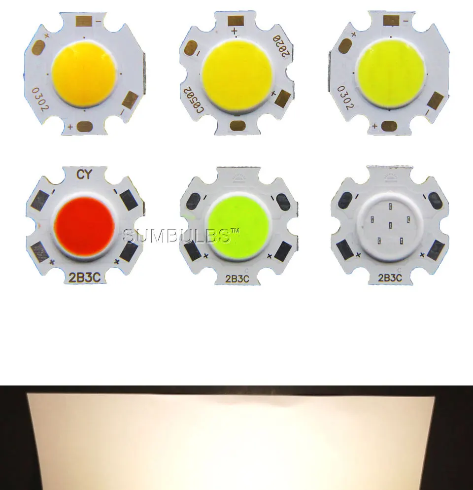 3w 5w 7w LED chip on board cob light source spotlight downlight bulb dc (10)