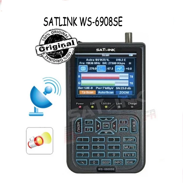 [Подлинный] Satlink WS-6908SE спутниковый измеритель 6908se поддержка KB-LIGHT и подсветка спутниковый искатель ws 6908se Satlink ws6908se