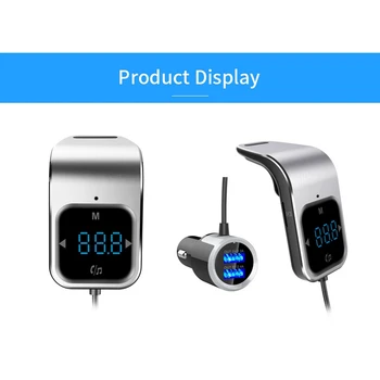 

FM Transmitter Wirless Bluetooth Car MP3 Player Radio Adapter dual USB Output Fast Charger Hands-free Bluetooth Kit 9#