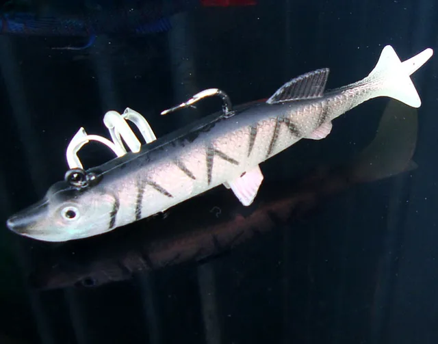 1pc 18g/27g/33g Sardines lead fishing lures bait 3D eyes soft lure hook