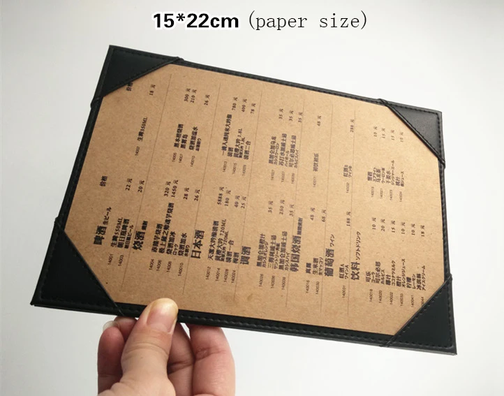 Ресторан ручной работы искусственная кожа Меню доска маленькое качество по индивидуальному заказу