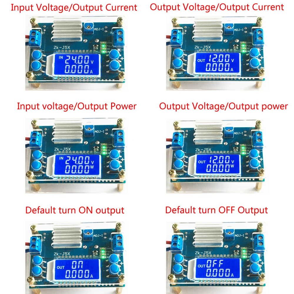 Step Down Buck Converter DC-DC 1.2-32V 5A Constant Voltage Current LCD Digital Display Adjustable Buck Power Supply Module Board