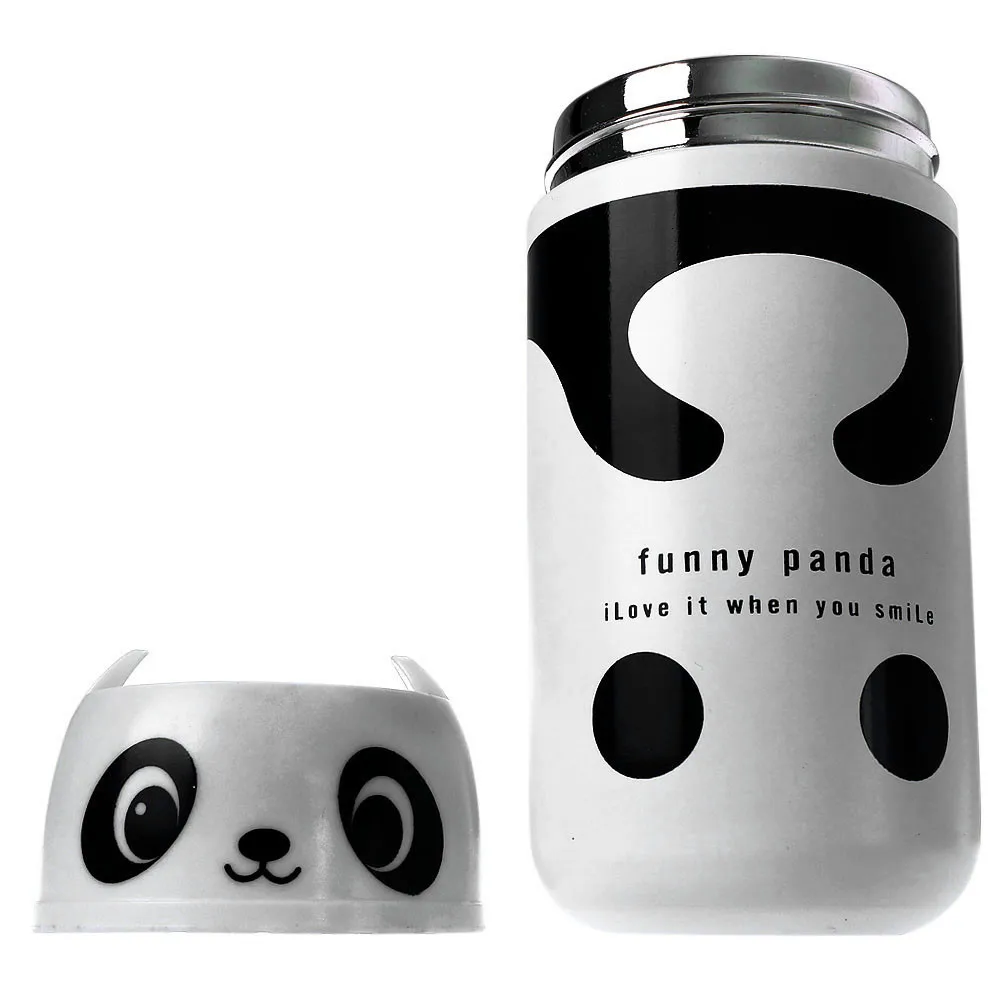 

High-quality 304 stainless steel + food grade ABS Cute Panda & Owl filled with boiling water 220ml Vacuum Bottle D36JL13