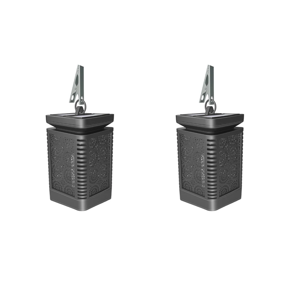 

Solar Powered Hanging Patio Lantern Decorative Nightlight Lawn Lamp Outdoor Waterproof Porch Pool Flicking Flame Led Path Garden
