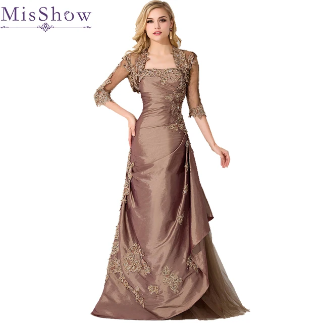 Elegant Brown Plus Size Mother Of The Bride Dresses With Lace Jacket Elegant Brown Plus Size Mother Of The Bride Dresses With Lace Jacket Strapless Mermaid Long