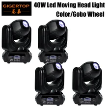 4 шт./лот 40 Вт Светодиодный прожектор 9 цветов+ открытый, с радужным эффектом/11 статических gobos+ Открытый Мини Размер мощная функция