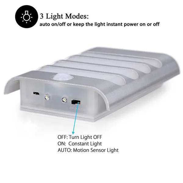 Rechargeable Motion Sensor Wall Lamp Night Light9