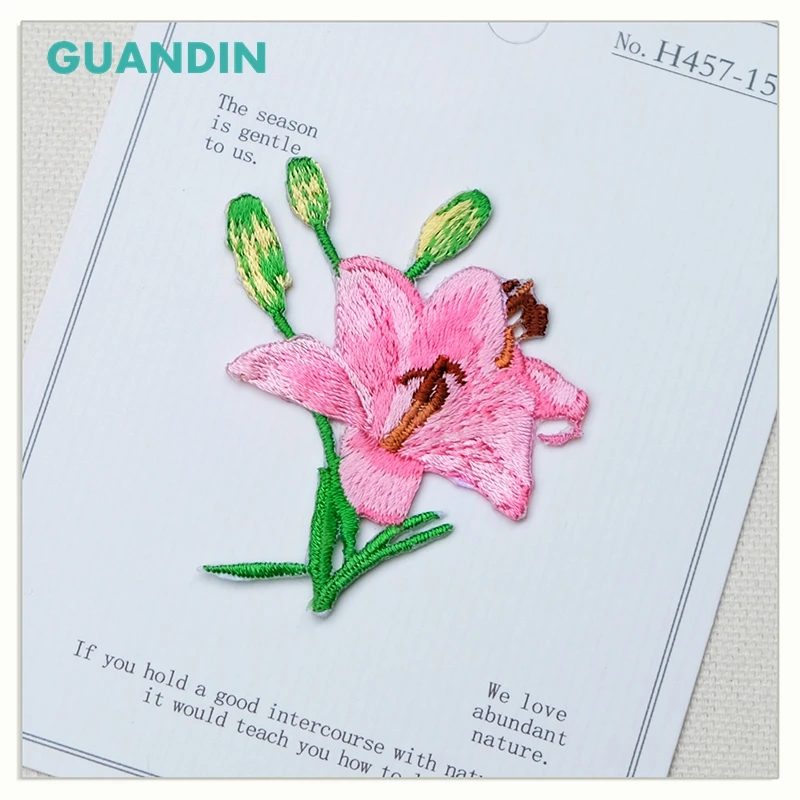 

GUANDIN,19EM005 Flower Series Embroidery Patch,Cloth Sticker,Applique Ironing For Cloth/Jeans/Bags/Shoes,DIY Accessories,1pcs