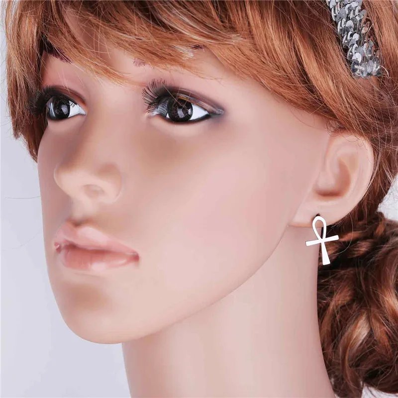 Женские серьги подвески из нержавеющей стали с крестом|earrings for women|fashion earrings