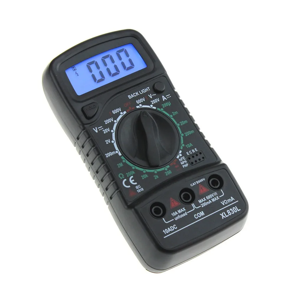 XL830L синий цифровой мультиметр с подсветкой портативный AC/DC Измеритель