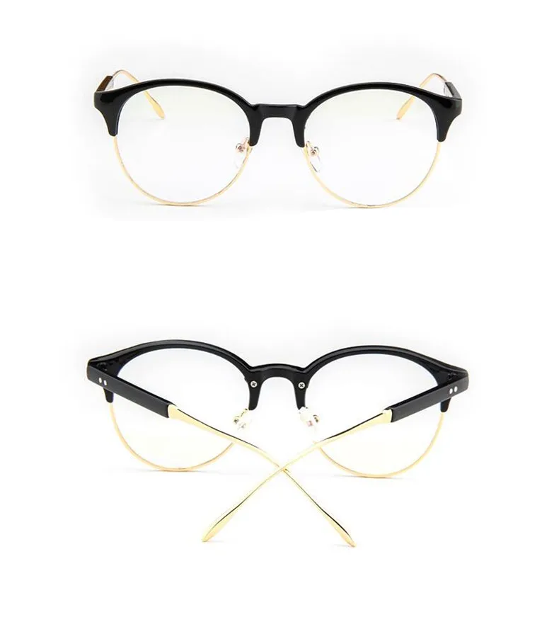 REALSTAR модные полукруглые оправы для очков женские оптические очки кошачий глаз оправа близорукость металлические винтажные очки Oculos S312