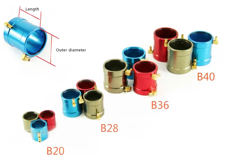 Bewinner Veste de Refroidissement par l/'eau de 36-40mm kit de Refroidissement par l/'eau de Veste de Refroidissement par l/'eau de Moteurs de Bateau de Bateau de RC 36-50MM 36-50mm