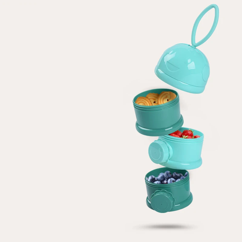  Portable Baby Infant Feeding Milk Powder Food Container Storage Feeding Box for Baby Kids Toddler Three Grid milk storage