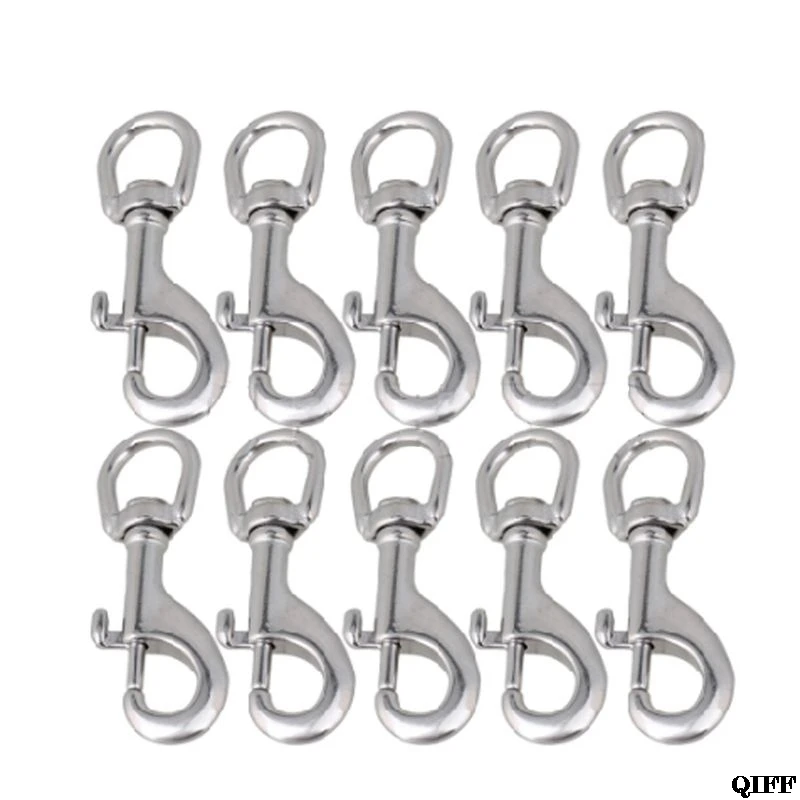 

75mm/2.95in Swivel-Eye Bolt Snap Hooks Stainless Steel Silver Multi-Function Spring Snap Joints Jun19