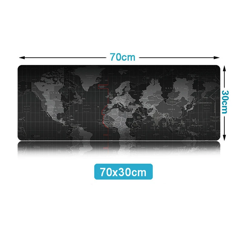 Очень большой коврик для мыши из натурального каучука, коврик для мыши с картой старого мира, противоскользящий игровой коврик для мыши с запирающим краем для геймера