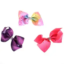 Горячее предложение Jojo Siwa Модные женские радужные разноцветные ленты для волос заколки для волос подарки