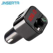 JINSERTA автомобильный стиль Bluetooth fm-передатчик автомобильный комплект свободные руки MP3 плеер TF USB флеш музыкальный адаптер двойной usb зарядка