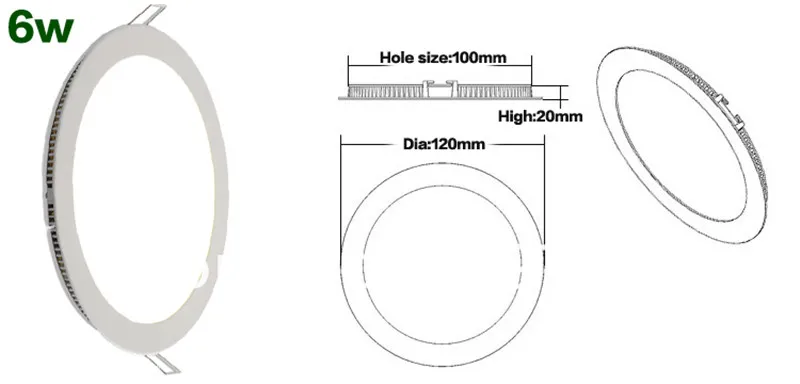 6W led downlight