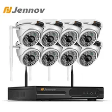 Jennov 8CH HD Беспроводная NVR система видеонаблюдения с 2MP 1080P уличная Водонепроницаемая камера IP wifi IP66 камера s домашняя CCTV