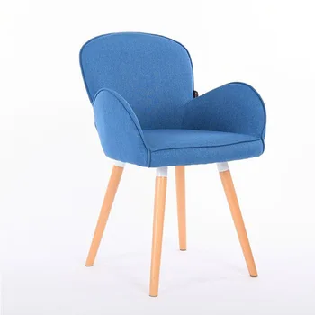 

Cafe Chairs Cafe Furniture solid wood +cotton fabric coffee chair dining chair chaise minimalist modern armchair 55*40*80cm
