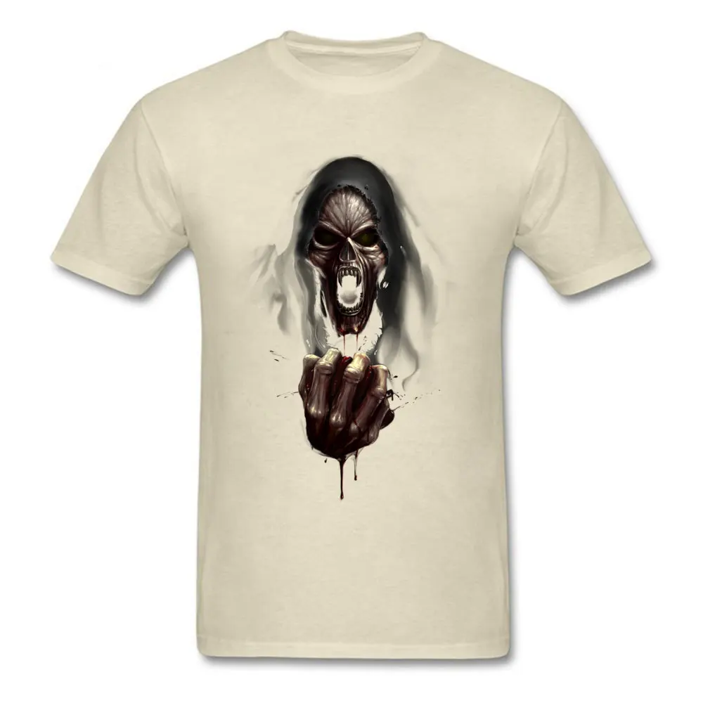  Design Tops Shirts 2018 Short Sleeve Men's T-Shirt TpicOriginaltitle Fashionable ostern Day Tops Shirt Round Neck Evil Within beige