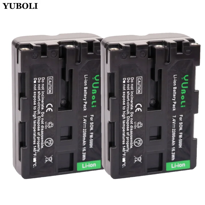 2pc 2200mAH NP FM500H NP FM500H FM500H Li ion Rechargeable Camera