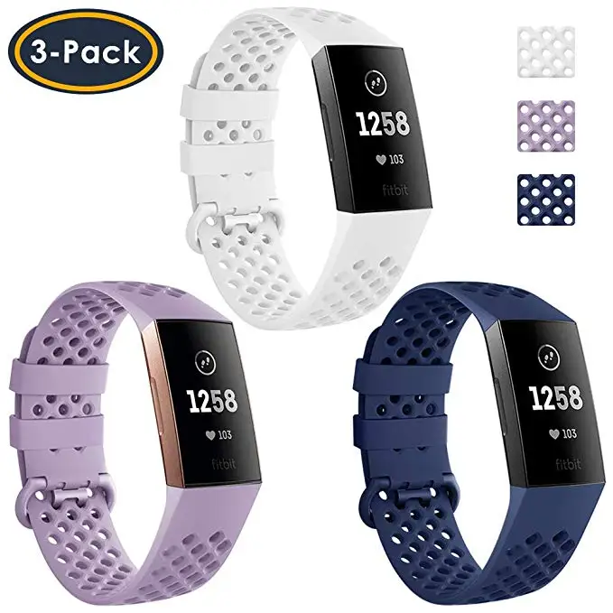 3 шт., Модный женский мужской браслет, ремешок для Fitbit Charge, 3 ремешка для замены, Мужские t Часы Для Fitbit Charge3 Смарт-часы аксессуары - Цвет: Золотой