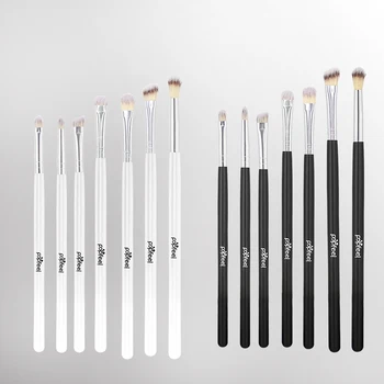 

popfeel7pcs/set Eye Shadow Brush Nylon Hair Wooden Handle Makeup Brushes Eye Blending Makeup Tool