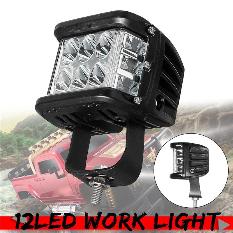 4 Inch 36W LED Side Shooter Work Light Combo Beam White+Amber Offroad Newest