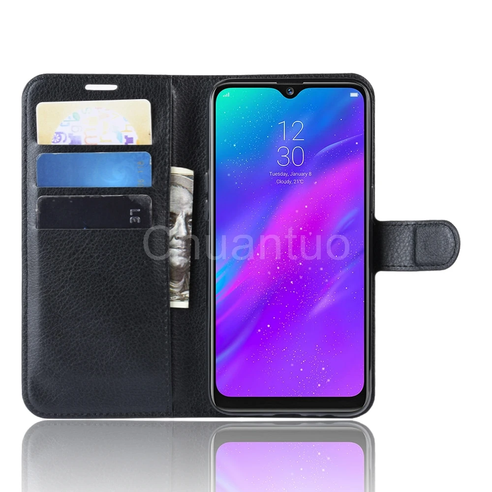 Чехол книжка из искусственной кожи для OPPO Realme 3 флип кошелек чехлы телефонов