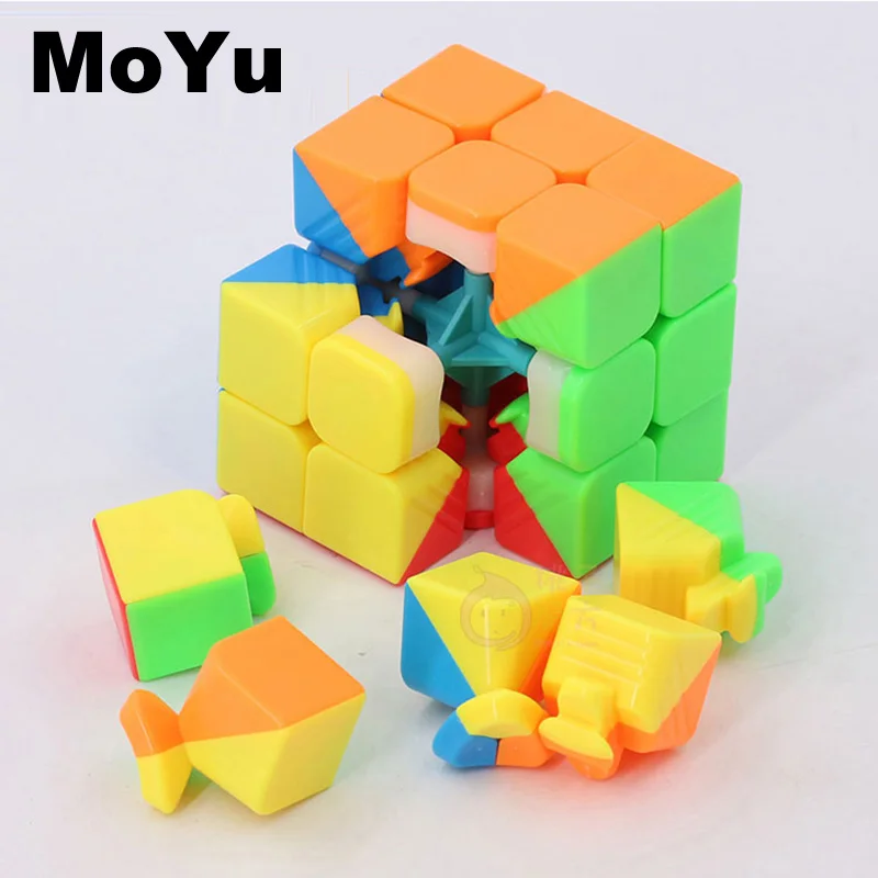 MOYU Кубик Рубика для профессионалов 3x3x3 быстрый поворот Скорость Куб обучающий игрушки для детей Cubo Magico классические детские игрушки MF3SET