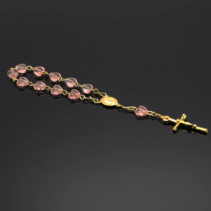 2018 New Religious Children Bracelets Link Chain Acrylic Beaded Rosary