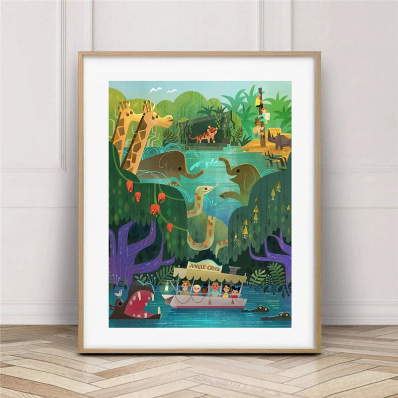 

Jungle Cruise Wall Art Canvas Poster And Print Canvas Painting Decorative Picture For Office Bedroom Modern Home Decor Framework