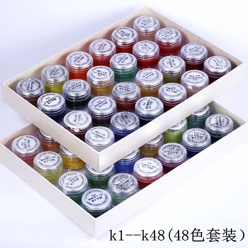 Tianya минеральные пигменты натуральные китайские картины K Тип пасты 48 цветов ручки тяжелый цвет рок живопись фрески Thangka