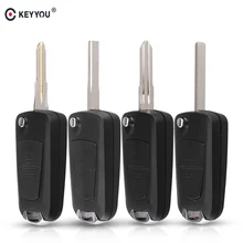 KEYYOU – couvercle de clé de télécommande pliable à 2 boutons porte-clés coquille, pour Vauxhall Opel Astra Vectra Zafira HU100/HU46/HU43/YM28