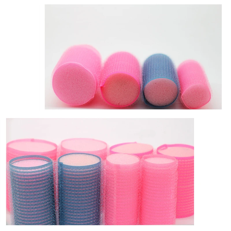 Sponge Core Strong Self-Adhesive Hair Rollers Big Waves Air Bang Sleep Curling Curlers Fluffy Curl Hair Maker 12pcs/set
