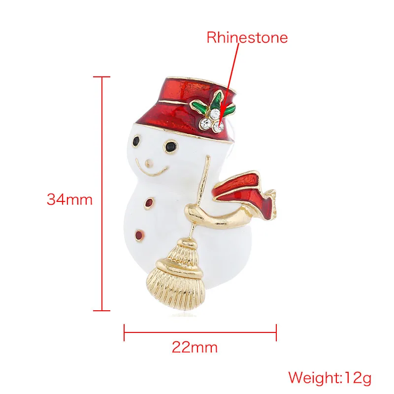 1pcs Christmas New Year Snowman Brooch Corsage Gifts Banquet Pins Decorations Badge