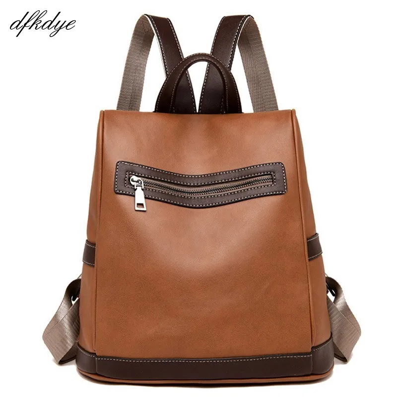 

School Shoulder Bag Bagpack Mochila Fashion Women Backpack High Quality Pu Leather Backpacks For Teenage Girls Female