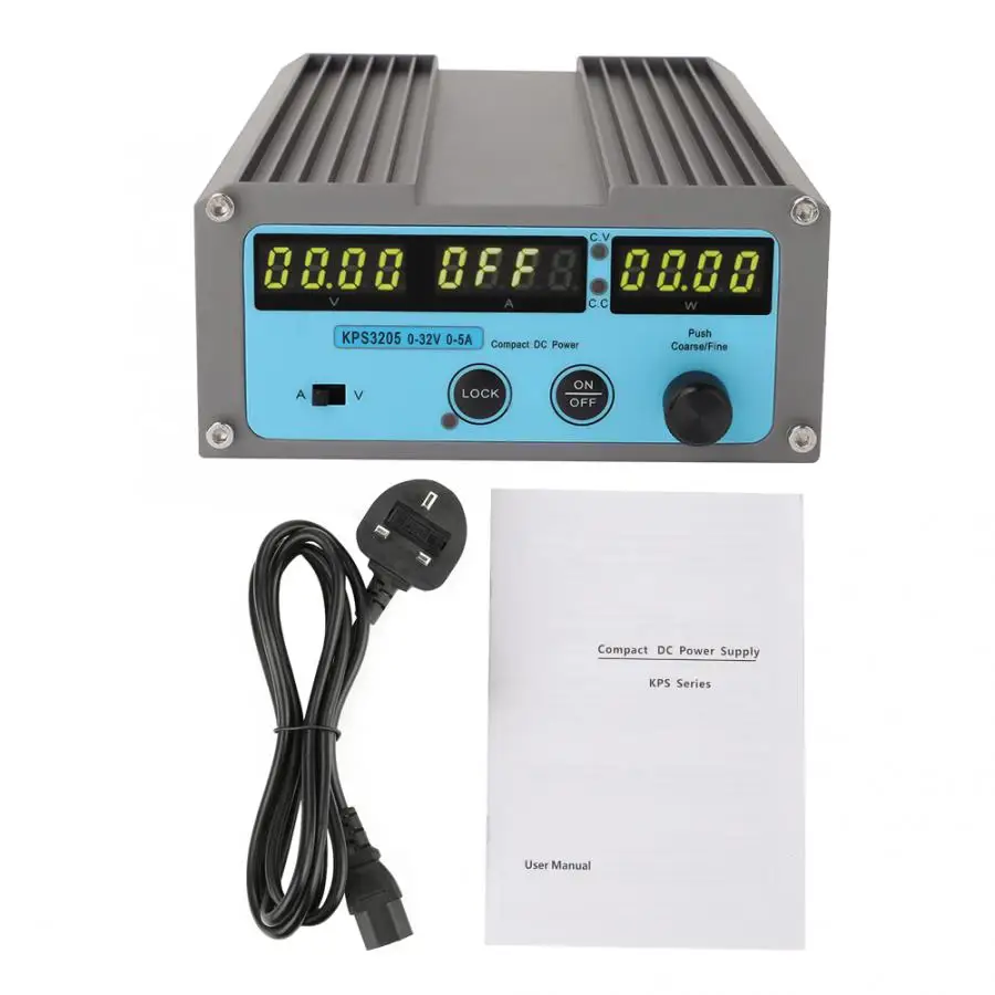 KPS3205 0-32 в пост 0-5A Выход Регулируемый Цифровой DC Питание 100-240V 4-цифровой Дисплей - Цвет: UK Plug