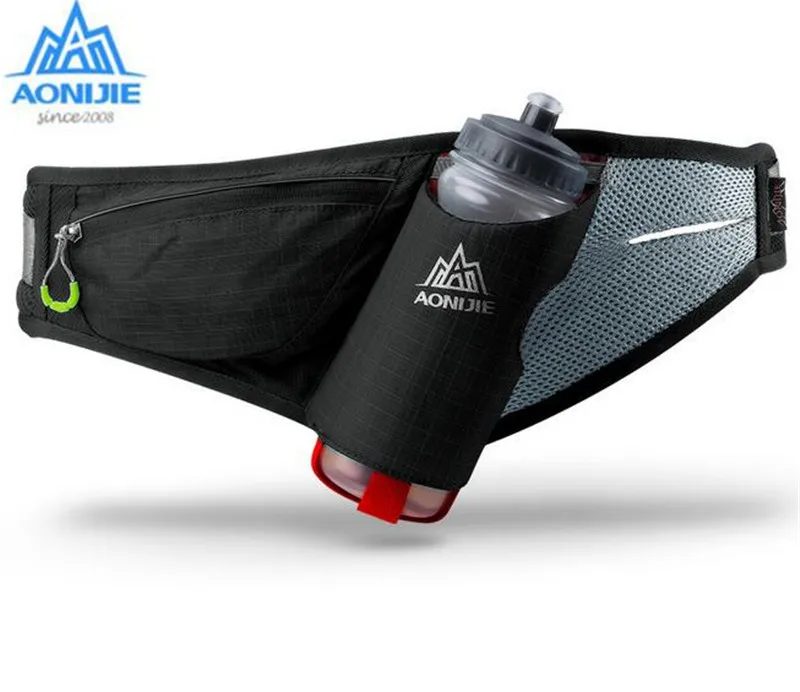 AONIJIE Marathon Running Holder Belt Reflective Running Sports Bags Running Free Running Accessories Nylon Waist Pack 
