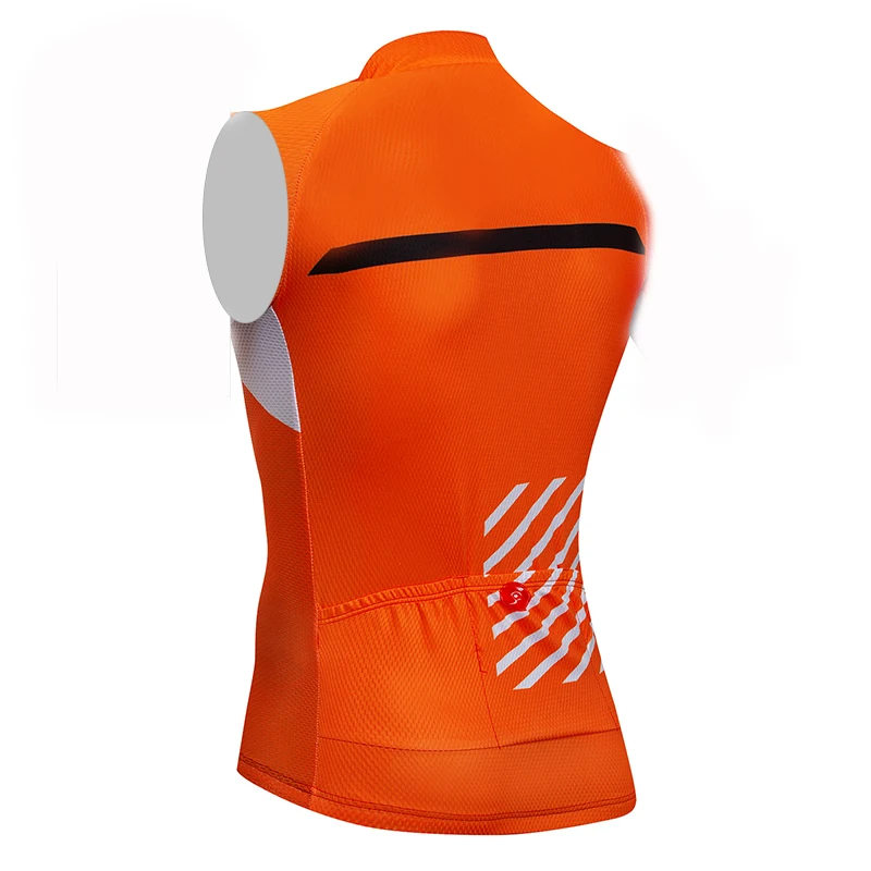 Оранжевый командный Топ, одежда для велоспорта, Ropa Ciclismo, мужская летняя быстросохнущая одежда без рукавов для велоспорта